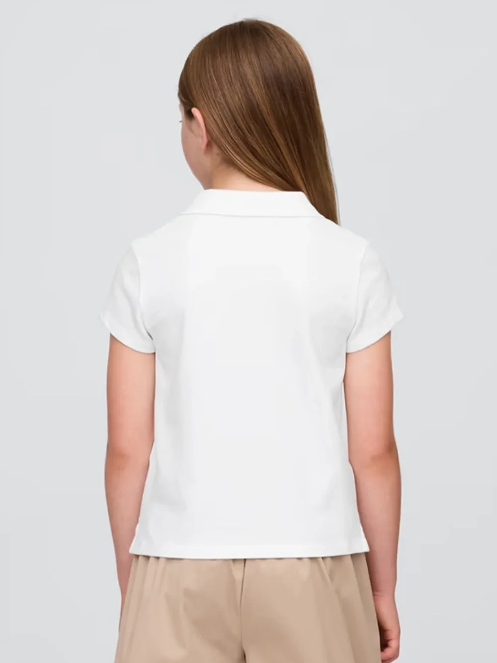 4 White Kids uniform polos unisex with tags